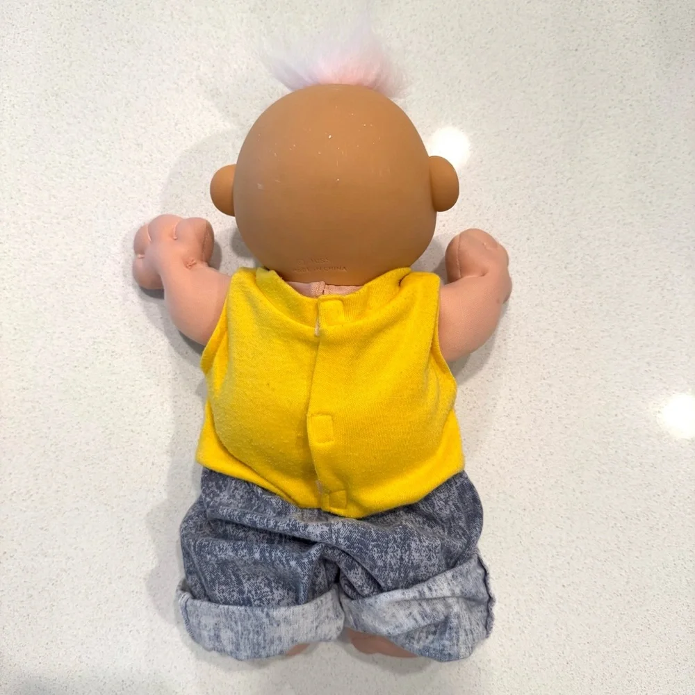 90’s Russ Troll Dolls Set! Yellow & Blue Plush Dolls! Sailor and acid wash look! - Picture 7 of 8